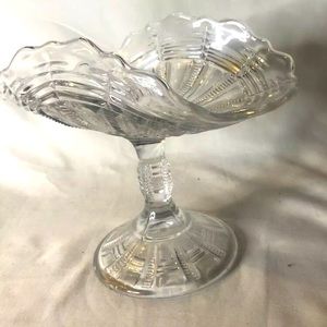 Vintage crystal banana stand